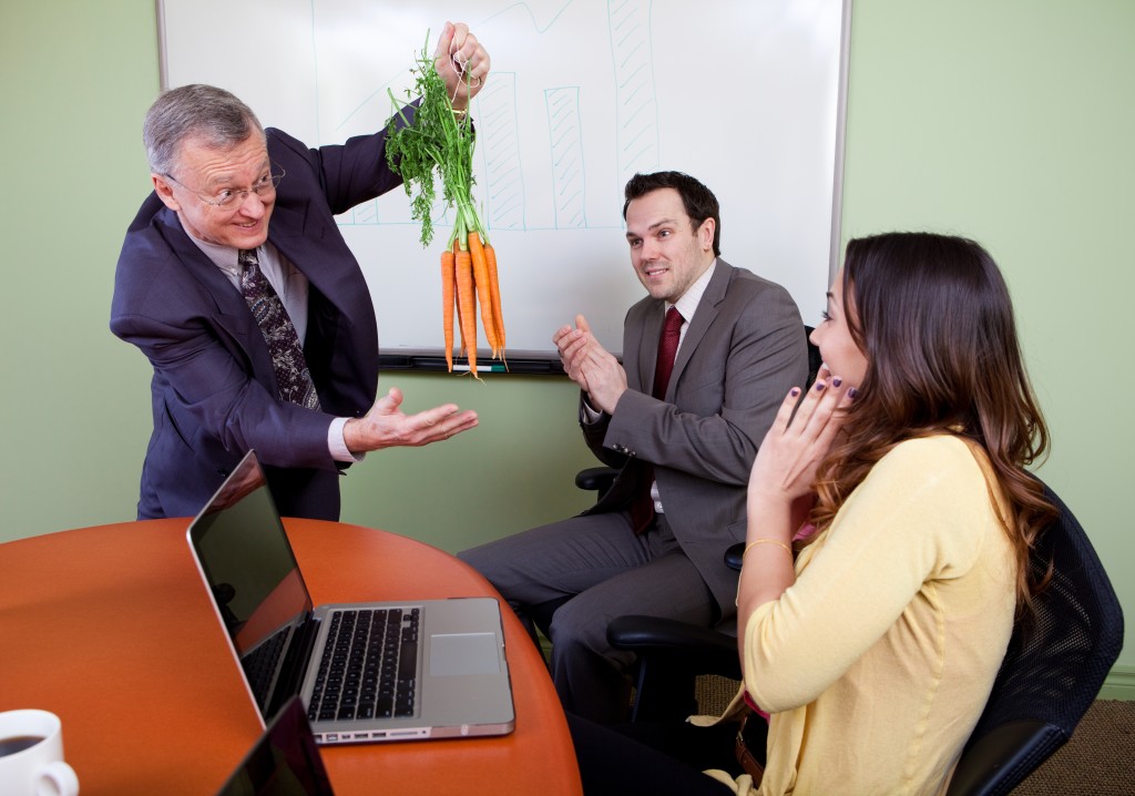 The great motivator dangling carrots to motivated staff