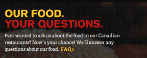 Our food your questions