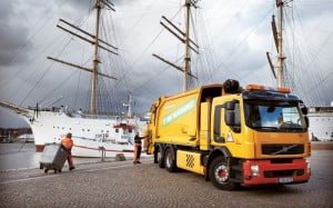 Waste being unloaded in Göteborg for transport to the Renova plant.Courtesy Lars Ardarve via Renova